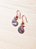 Paisley seven stone hanging earrings