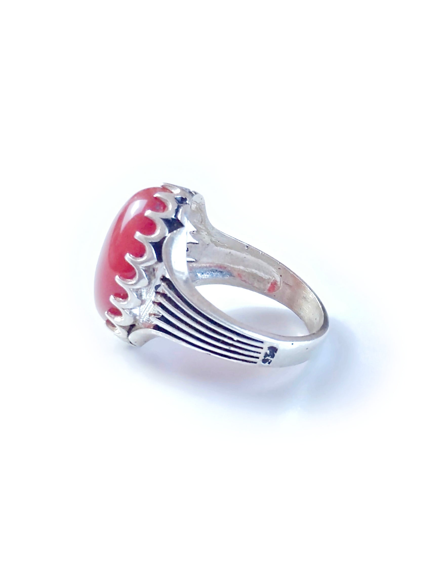 Yemeni Agate Silver Ring
