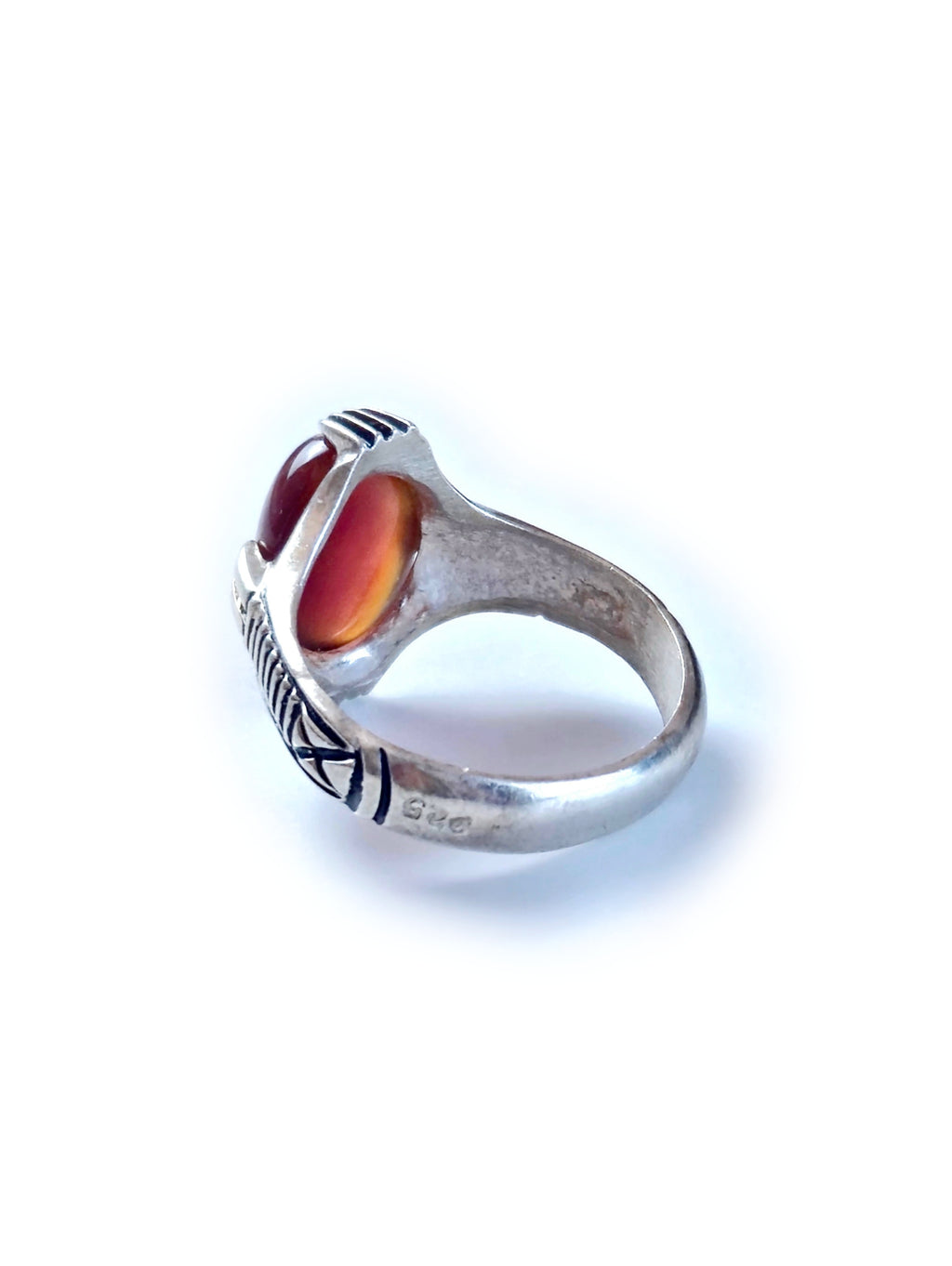 Yemeni Agate Silver Ring