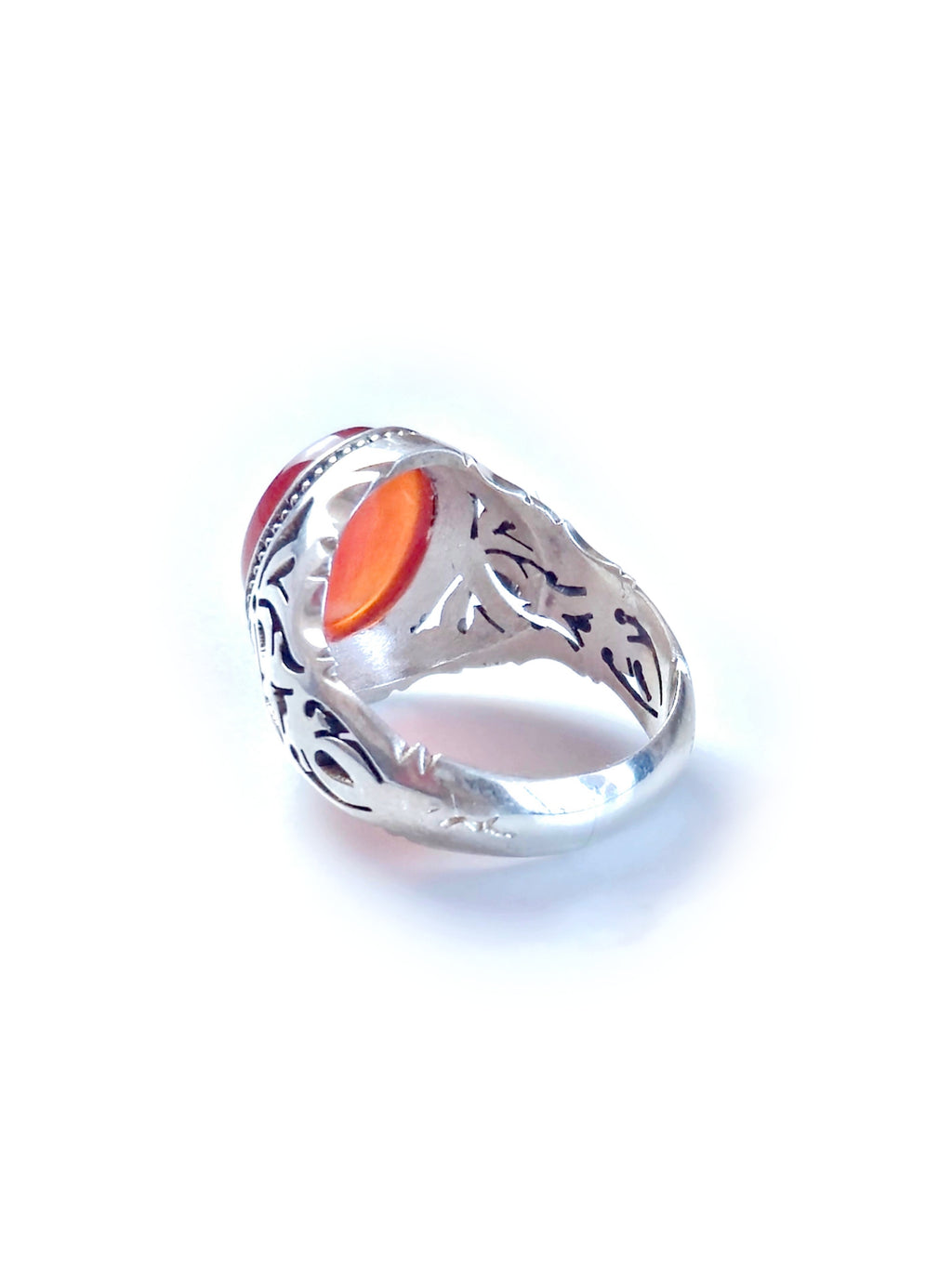 Yemeni Agate Stone Silver Ring