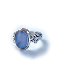 Blue Agate Silver Ring