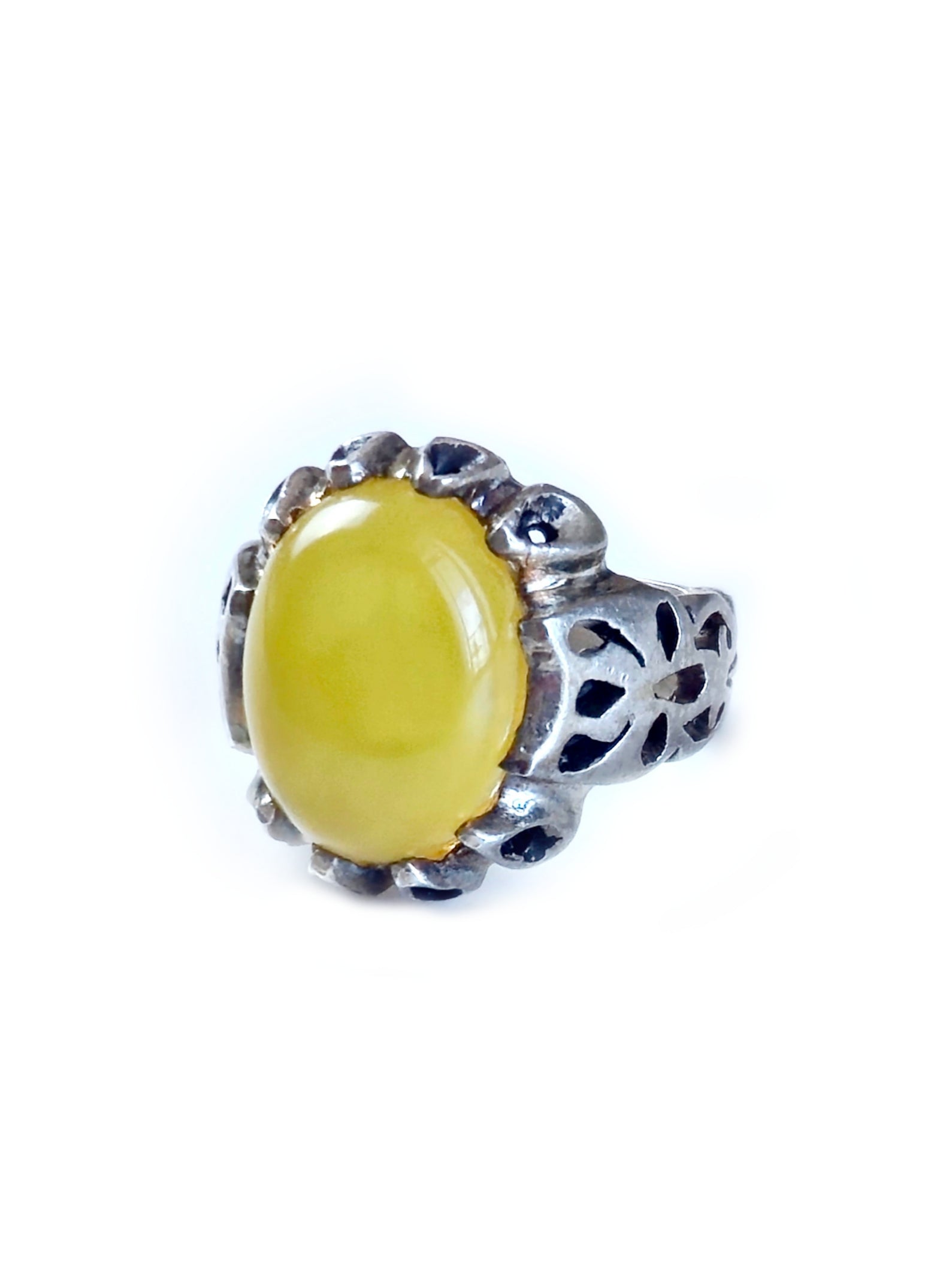 Sharaf Shams Stone Silver Ring