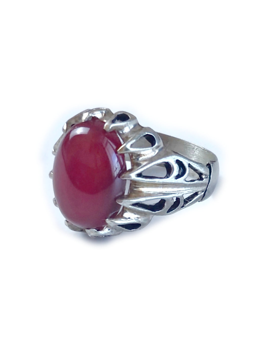 Yemeni Agate Silver Ring