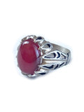 Yemeni Agate Silver Ring