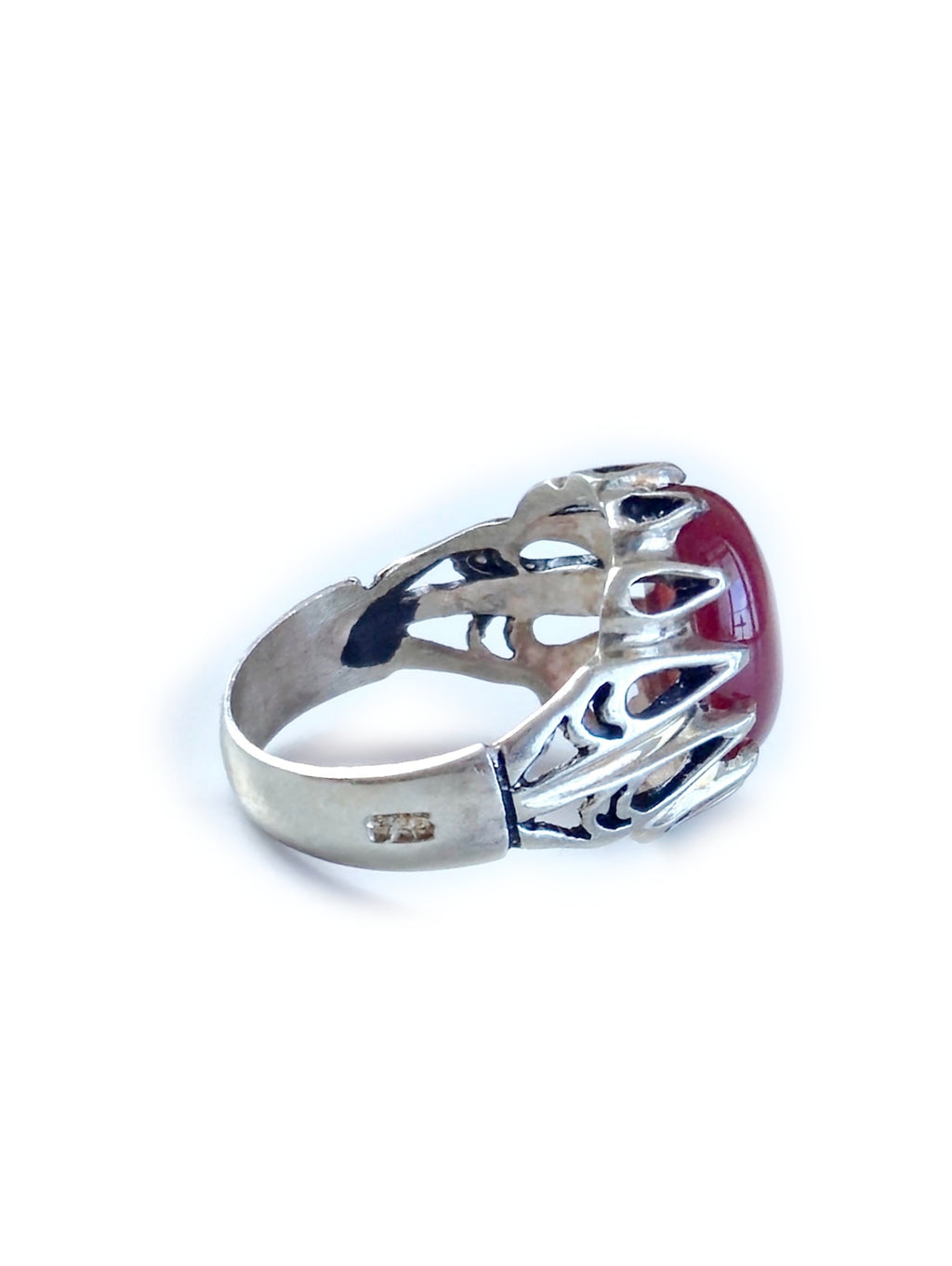 Yemeni Agate Silver Ring